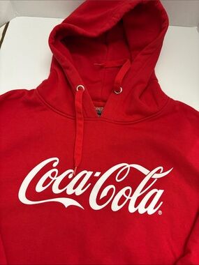 Coca Cola Red Hooded Sweatshirt with White Logo